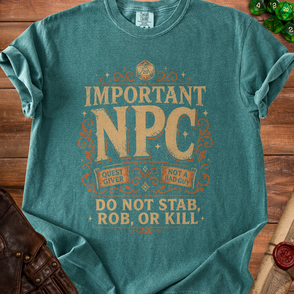 Important NPC Unsung Hero T-Shirt in Blue Spruce