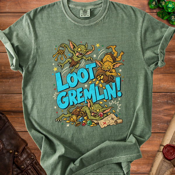 Loot Gremlin T-Shirt in Moss
