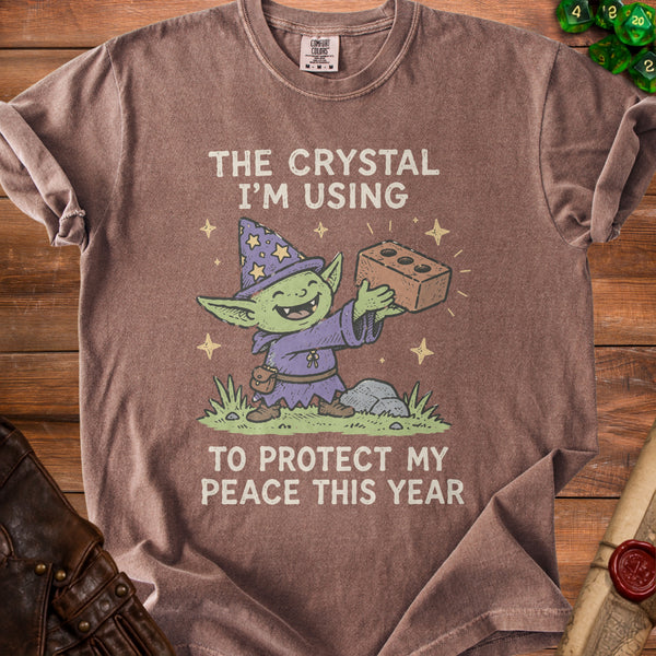 Peace Crystal T-Shirt in Espresso