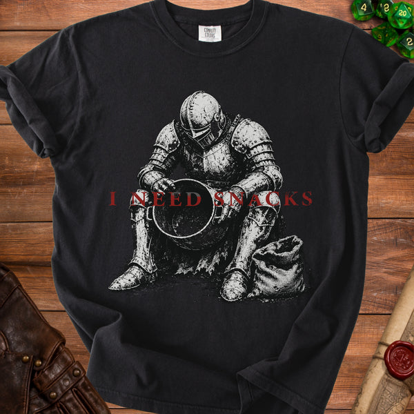 Snack Knight T-Shirt in Black
