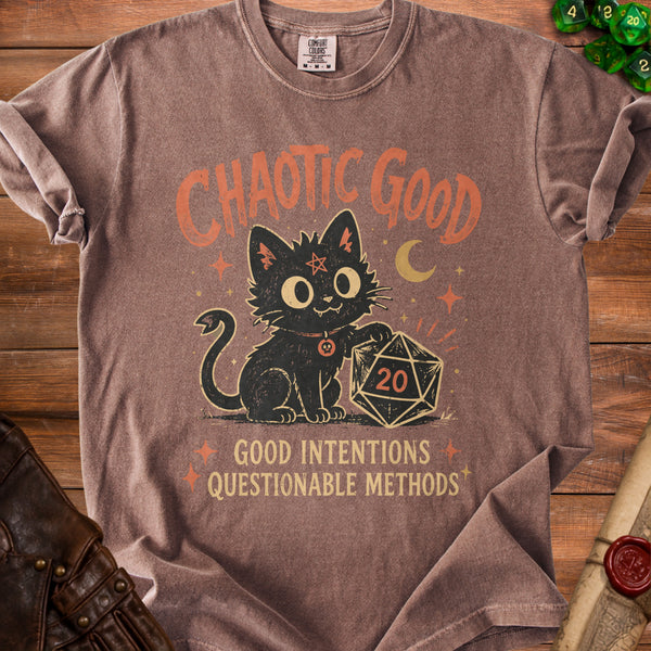 Chaotic Good Noble Aspirations T-Shirt in Espresso