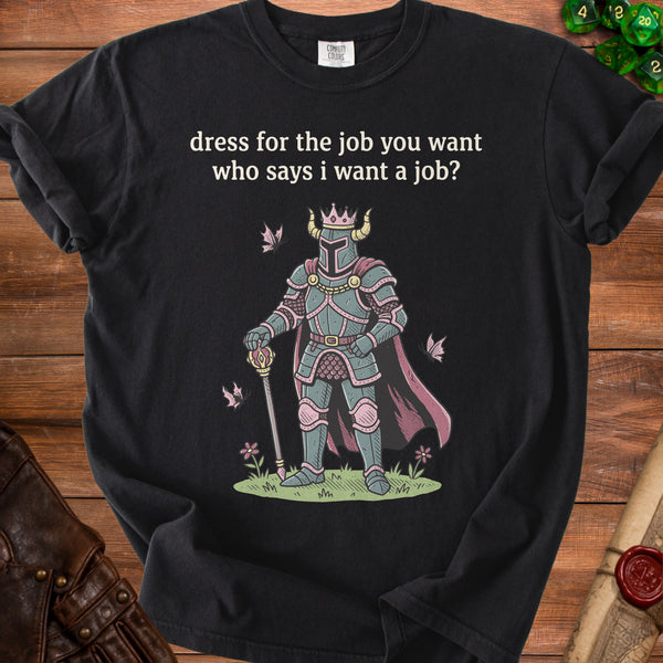 No Job Knight T-shirt in Black