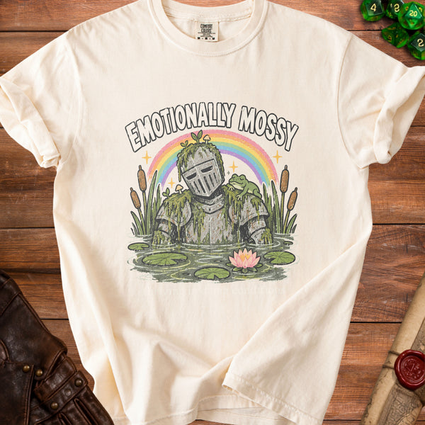 Emotionally Mossy T-Shirt in Ivory