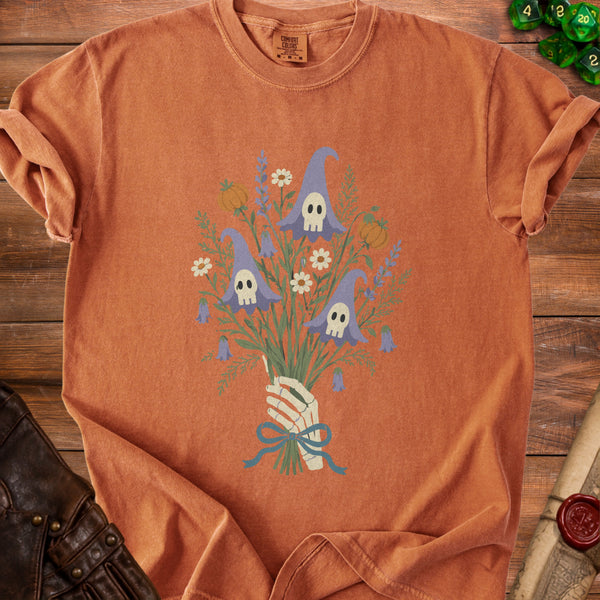 Spooky Bouquet Botanical Charm T-Shirt in Yam