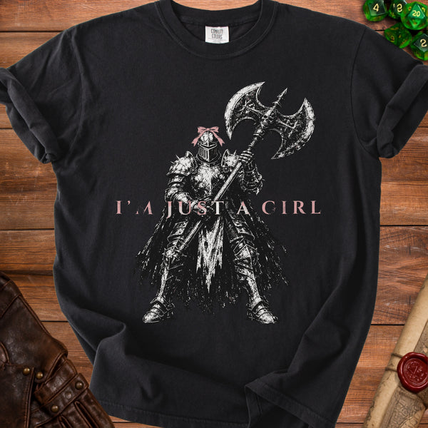 Just A Girl T-shirt in Black