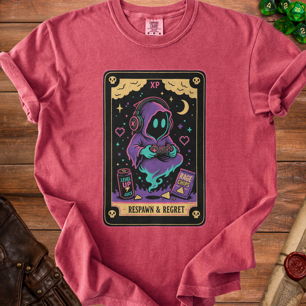 Respawn Regret T-Shirt in Crimson