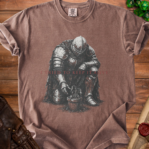 Fallen Knight Enduring Vigil T-Shirt in Espresso