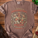 Brown t-shirt with "The Classic Adventuring Party" and D&D character art.