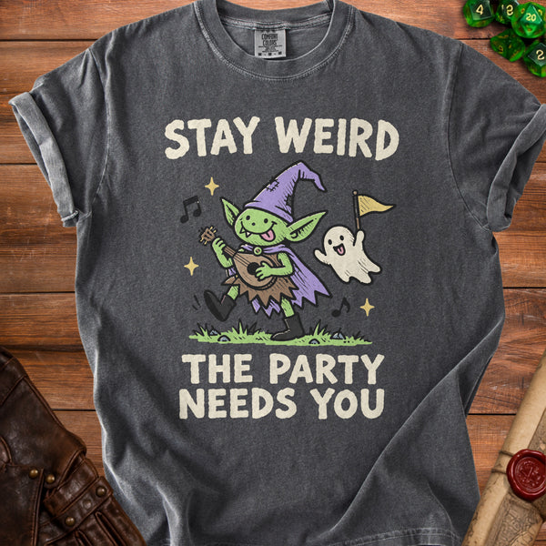Stay Weird T-Shirt in Pepper