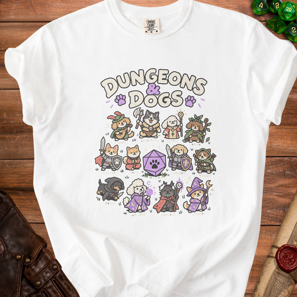 Dungeons Dogs T-Shirt in White