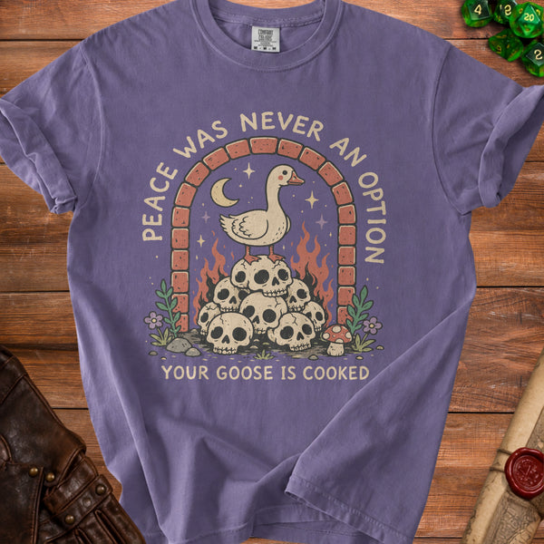 Chaos Goose Fiery Throne T-Shirt in Grape