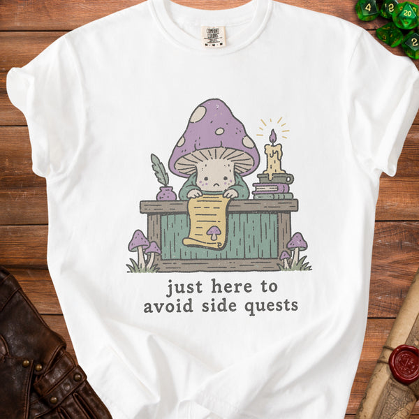 Mushroom Side Quest T-Shirt in White