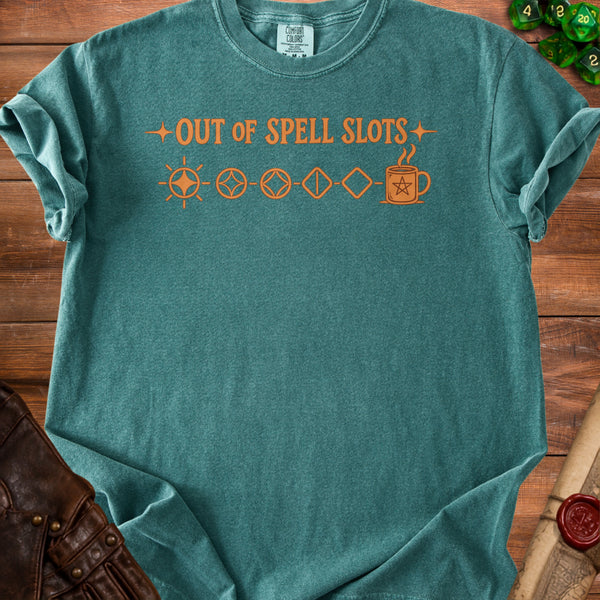 Spell Slots T-Shirt in Blue Spruce