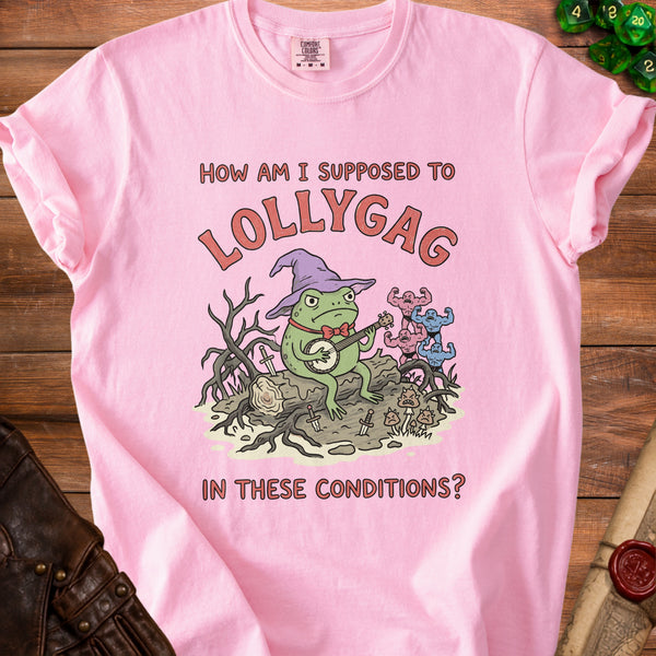Lollygag Frog Wizard T-Shirt in Blossom