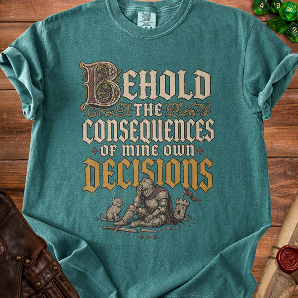 Decisions Knight T-Shirt in Blue Spruce
