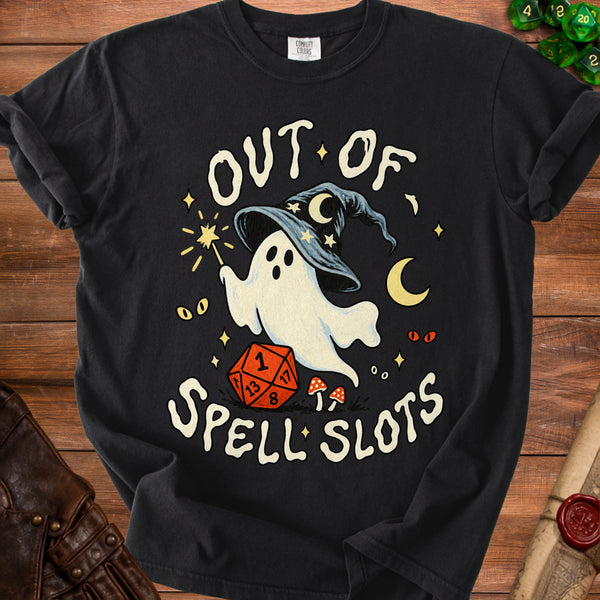 Spell Slots T-shirt in Black