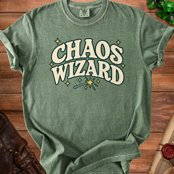 Chaos Wizard T-Shirt in Moss