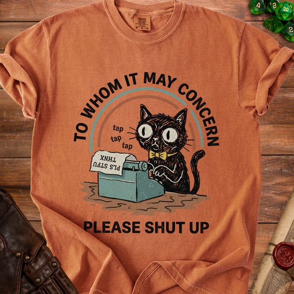 Sarcastic Cat T-shirt in Yam