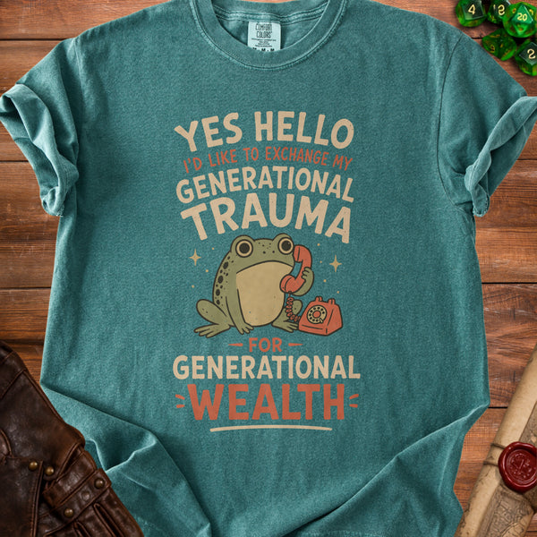 Wealth Frog T-Shirt in Blue Spruce