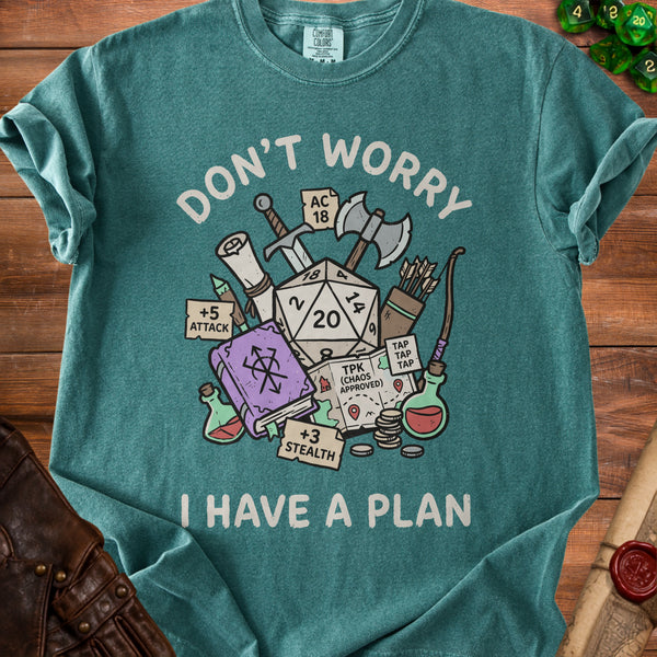 Chaos Plan T-Shirt in Blue Spruce