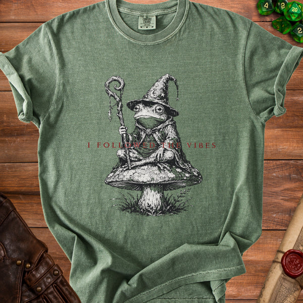 Vibes Frog T-Shirt in Moss