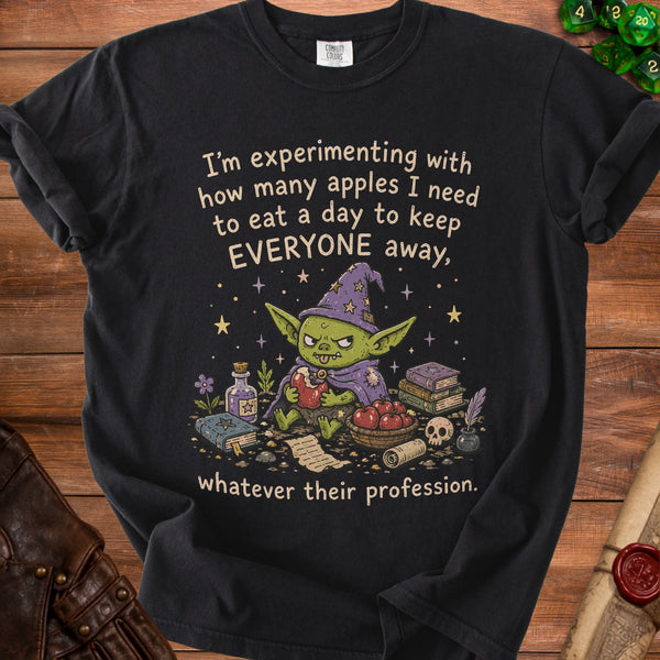 Grumpy Goblin Anti-Social Apprentice T-Shirt in Black