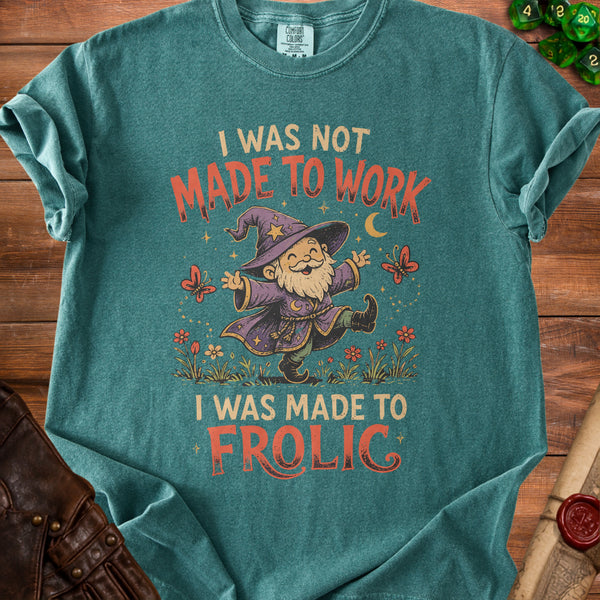 Gnome Frolic T-shirt in Blue Spruce