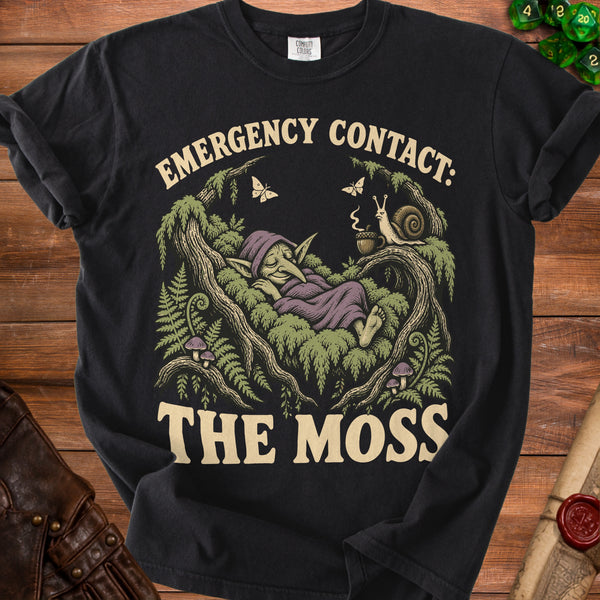 Moss Goblin T-Shirt in Black