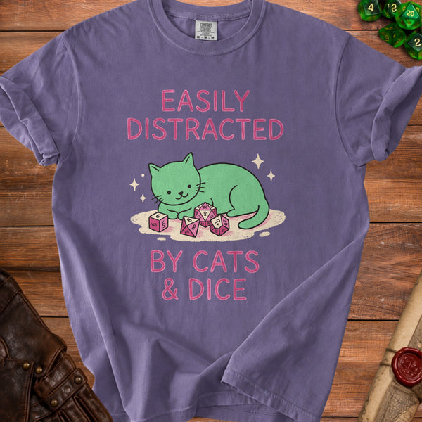 Distracted T-shirt in Grape