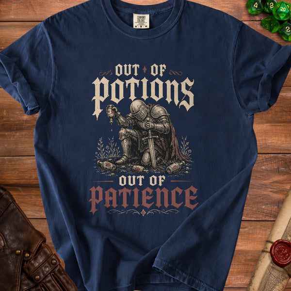 Out of Patience T-shirt in True Navy