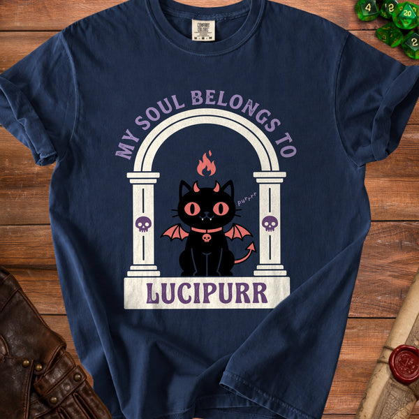 Lucipurr T-shirt in True Navy