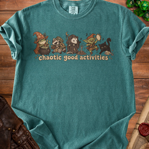 Chaotic Good T-Shirt in Blue Spruce