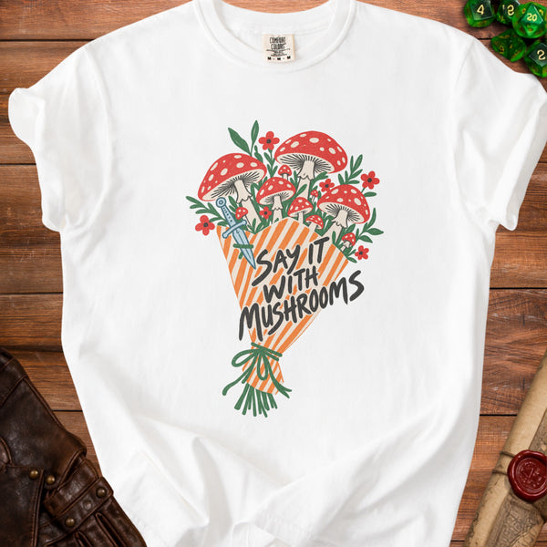 Mushroom Bouquet T-shirt in White