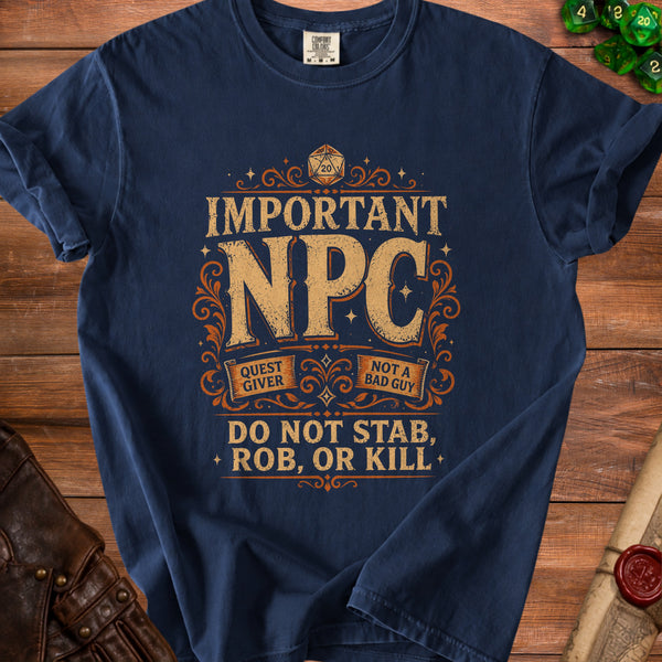Important NPC Unsung Hero T-Shirt in True Navy