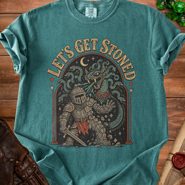 Stoned Knight T-shirt in Blue Spruce