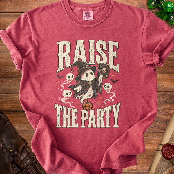 Necromancer Party Ghost T-Shirt in Crimson