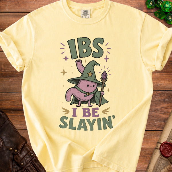 IBS Slayin' Powerful Wizard Gut T-Shirt in Butter