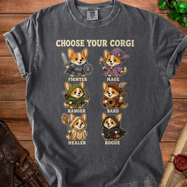 RPG Corgi T-Shirt in Pepper