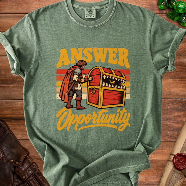 Mimic Opportunity It Bites Back T-Shirt in Moss