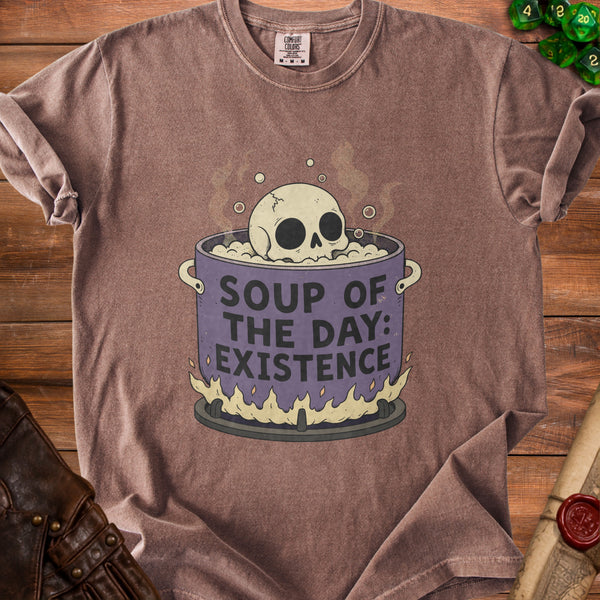 Existence Soup T-Shirt in Espresso