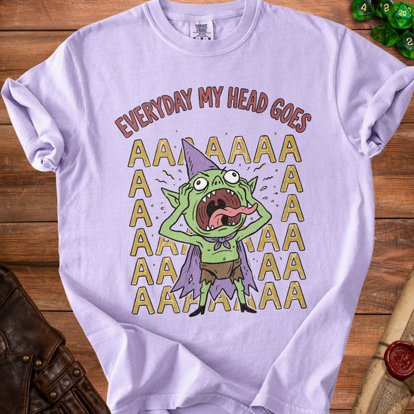 Head Goes AAAA T-shirt in Orchid