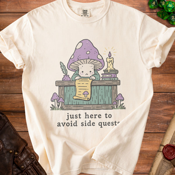 Mushroom Side Quest T-Shirt in Ivory