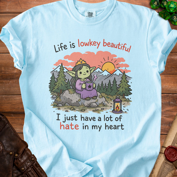 Lowkey Goblin T-Shirt in Chambray
