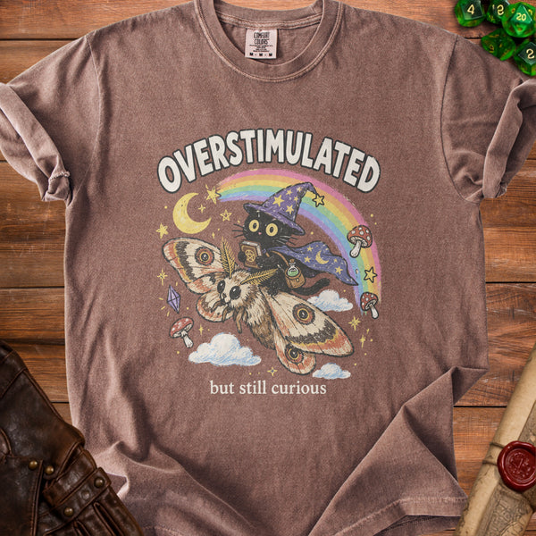 Overstimulated Cat T-Shirt in Espresso
