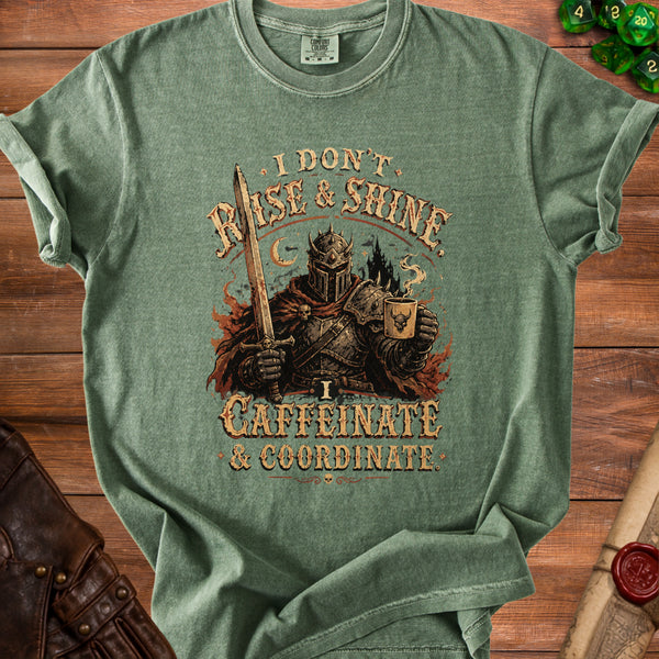 Caffeinate & Coordinate T-Shirt in Moss