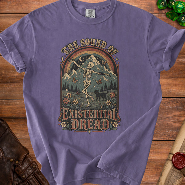Existential Dread Serene Introspection T-Shirt in Grape