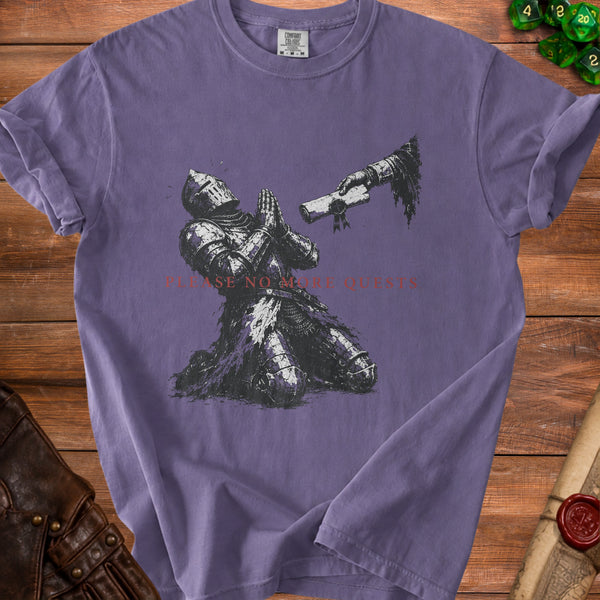 No More Quests T-Shirt in Grape