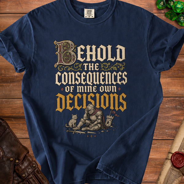 Decisions Knight T-Shirt in True Navy