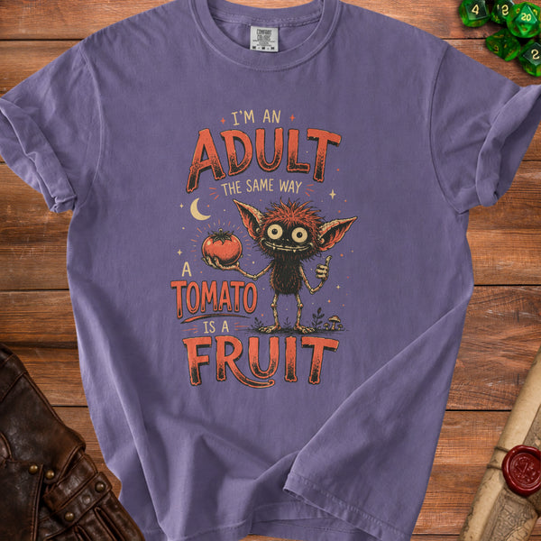 Adult Tomato Quirky Paradox T-Shirt in Grape
