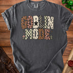 Gray t-shirt with "GOBLIN MODE" text in patterned letters and mushroom accents.